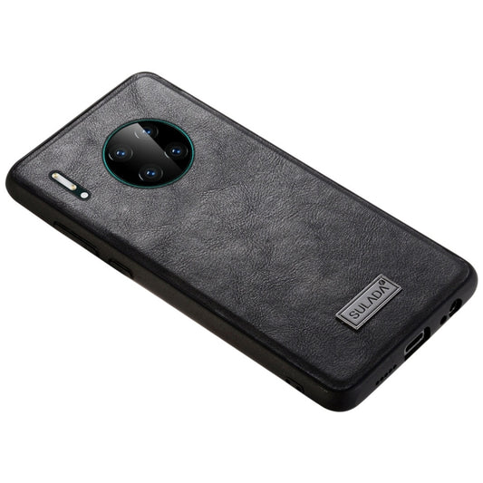 For Huawei Mate 30 SULADA Shockproof TPU + Handmade Leather Protective Case(Black) - Huawei Cases by SULADA | Online Shopping UK | buy2fix
