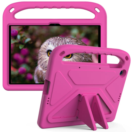 For Huawei Enjoy Tablet 2 / MatePad T10 / T10s Portable Handle EVA Shockproof Anti Falling Protective Case with Triangle Holder(Rose Red) - Huawei by buy2fix | Online Shopping UK | buy2fix