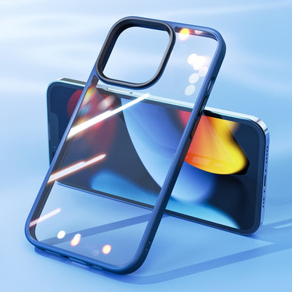 For iPhone 13 Pro Max ROCK PC + TPU Udun Transparent Protective Case (Blue) - iPhone 13 Pro Max Cases by ROCK | Online Shopping UK | buy2fix