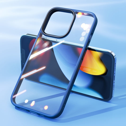 For iPhone 13 Pro Max ROCK PC + TPU Udun Transparent Protective Case (Blue) - iPhone 13 Pro Max Cases by ROCK | Online Shopping UK | buy2fix