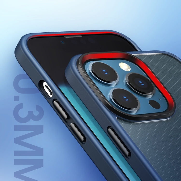 For iPhone 13 Pro Max ROCK PC + TPU Udun Transparent Protective Case (Blue) - iPhone 13 Pro Max Cases by ROCK | Online Shopping UK | buy2fix