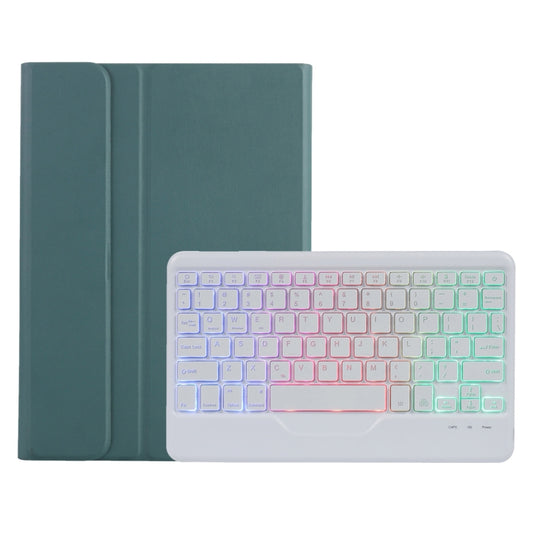 A0N5BS Ultra-thin Tri-color Backlight Detachable Lambskin Texture TPU Bluetooth Keyboard Leather Tablet Case with Holder For Xiaomi Pad 5 / 5 Pro(Dark Green) - Xiaomi Keyboard by buy2fix | Online Shopping UK | buy2fix