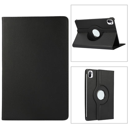 For Xiaomi Pad 5 Pro / Pad 5 360 Degree Rotation Litchi Texture Flip Leather Case with Holder(Black) by buy2fix