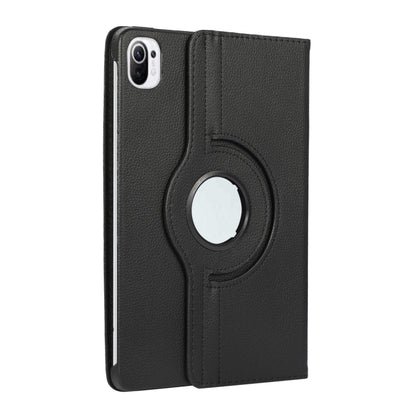 For Xiaomi Pad 5 Pro / Pad 5 360 Degree Rotation Litchi Texture Flip Leather Case with Holder(Black) by buy2fix