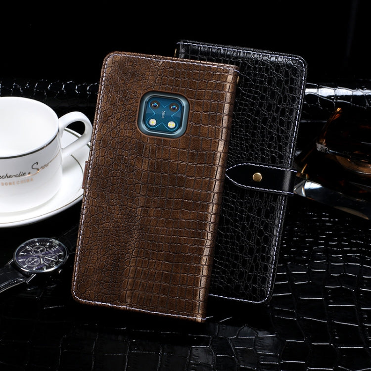 For Nokia XR20 idewei Crocodile Texture Horizontal Flip Leather Case with Holder & Card Slots & Wallet(Dark Blue) - Nokia Cases by idewei | Online Shopping UK | buy2fix