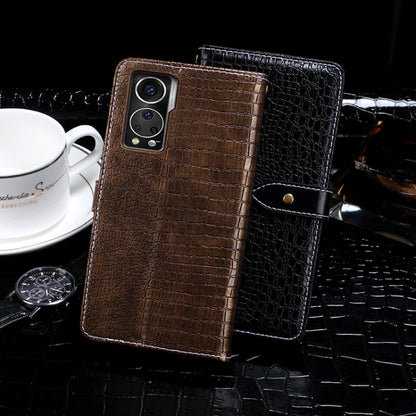 For ZTE Axon 30 5G idewei Crocodile Texture Horizontal Flip Leather Case with Holder & Card Slots & Wallet(Black) - ZTE Cases by idewei | Online Shopping UK | buy2fix