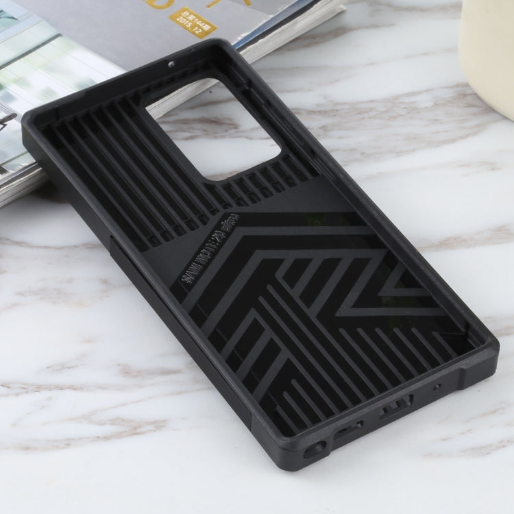 For Samsung Galaxy Note20 Ultra Sliding Camera Cover Design PC + TPU Shockproof Case with Ring Holder & Card Slot(Black) by buy2fix