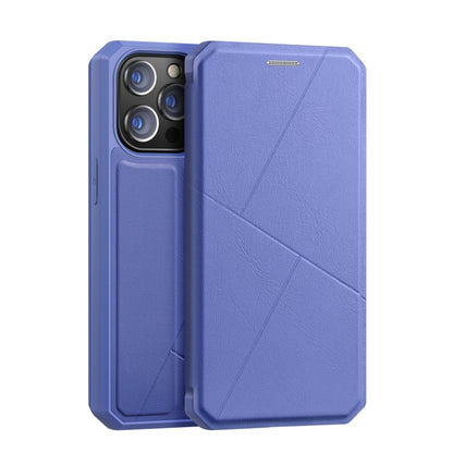 For iPhone 13 Pro DUX DUCIS New Skin X Series PU + TPU Horizontal Flip Leather Case with Holder & Card Slots (Blue) - iPhone 13 Pro Cases by DUX DUCIS | Online Shopping UK | buy2fix