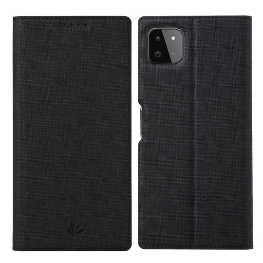 For Samsung Galaxy A22 5G ViLi DMX Series Shockproof TPU + PU Leather Magnetic Attraction Horizontal Flip Case with Card Slot & Holder(Black)
