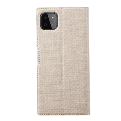 For Samsung Galaxy A22 5G ViLi DMX Series Shockproof TPU + PU Leather Magnetic Attraction Horizontal Flip Case with Card Slot & Holder(Gold) - Galaxy Phone Cases by ViLi | Online Shopping UK | buy2fix
