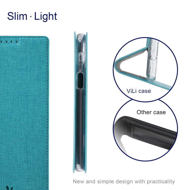 For Samsung Galaxy A22 5G ViLi DMX Series Shockproof TPU + PU Leather Magnetic Attraction Horizontal Flip Case with Card Slot & Holder(Blue) - Galaxy Phone Cases by ViLi | Online Shopping UK | buy2fix