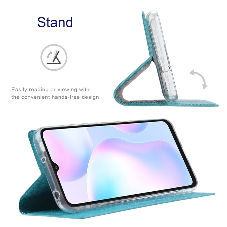 For Samsung Galaxy A22 5G ViLi DMX Series Shockproof TPU + PU Leather Magnetic Attraction Horizontal Flip Case with Card Slot & Holder(Blue) - Galaxy Phone Cases by ViLi | Online Shopping UK | buy2fix