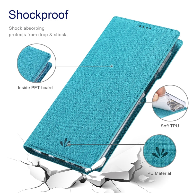 For Samsung Galaxy A22 5G ViLi DMX Series Shockproof TPU + PU Leather Magnetic Attraction Horizontal Flip Case with Card Slot & Holder(Blue) - Galaxy Phone Cases by ViLi | Online Shopping UK | buy2fix