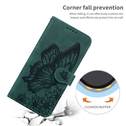 For iPhone 13 mini Retro Skin Feel Butterflies Embossing Horizontal Flip Leather Case with Holder & Card Slots & Wallet (Green) by buy2fix