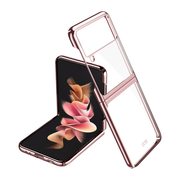 For Samsung Galaxy Z Flip3 5G Symphony Plating PC Shockproof Protective Case(Rose Gold) by buy2fix