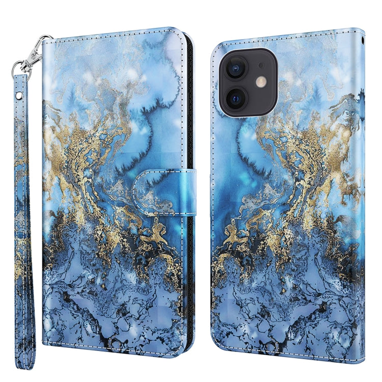 For iPhone 13 mini 3D Painting Pattern Horizontal Flip TPU + PU Leather Case with Holder & Card Slots & Wallet (Milky Way) by buy2fix