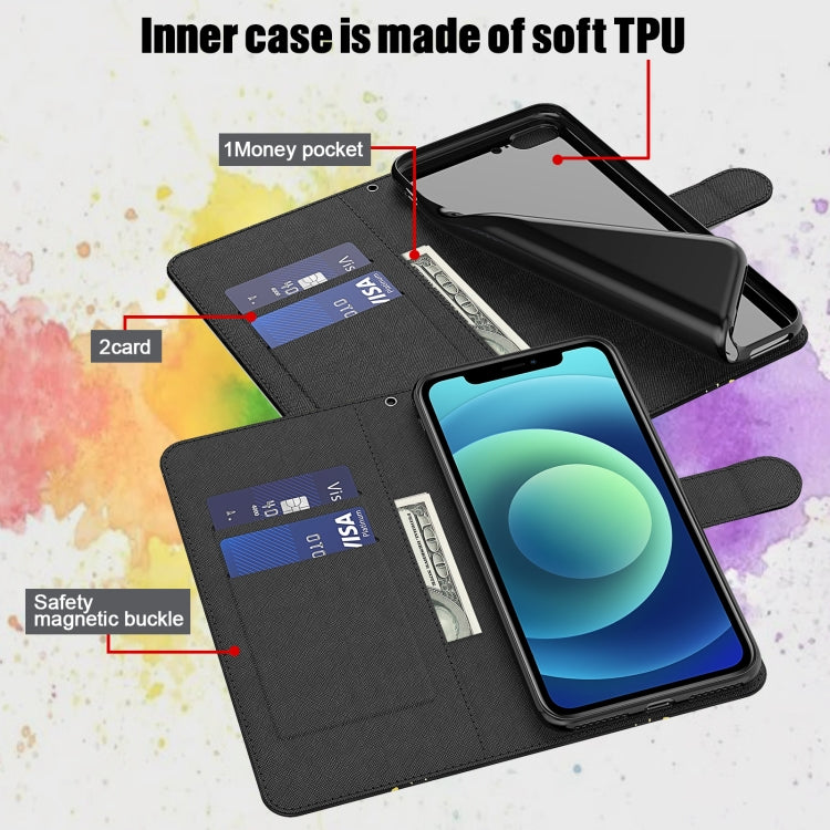 For iPhone 13 mini 3D Painting Pattern Horizontal Flip TPU + PU Leather Case with Holder & Card Slots & Wallet (Milky Way) by buy2fix