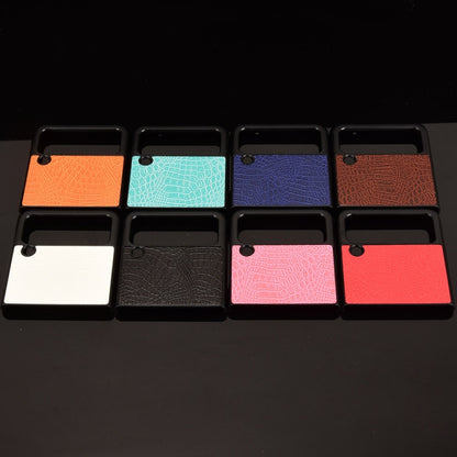 For Samsung Galaxy Z Flip3 5G Shockproof Crocodile Texture PC + PU Case(Black) by buy2fix