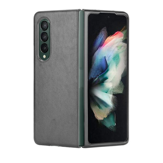 For Samsung Galaxy Z Fold3 5G Shockproof Litchi Texture PC + PU Case(Black)