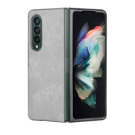 For Samsung Galaxy Z Fold3 5G Shockproof Litchi Texture PC + PU Case(Grey)