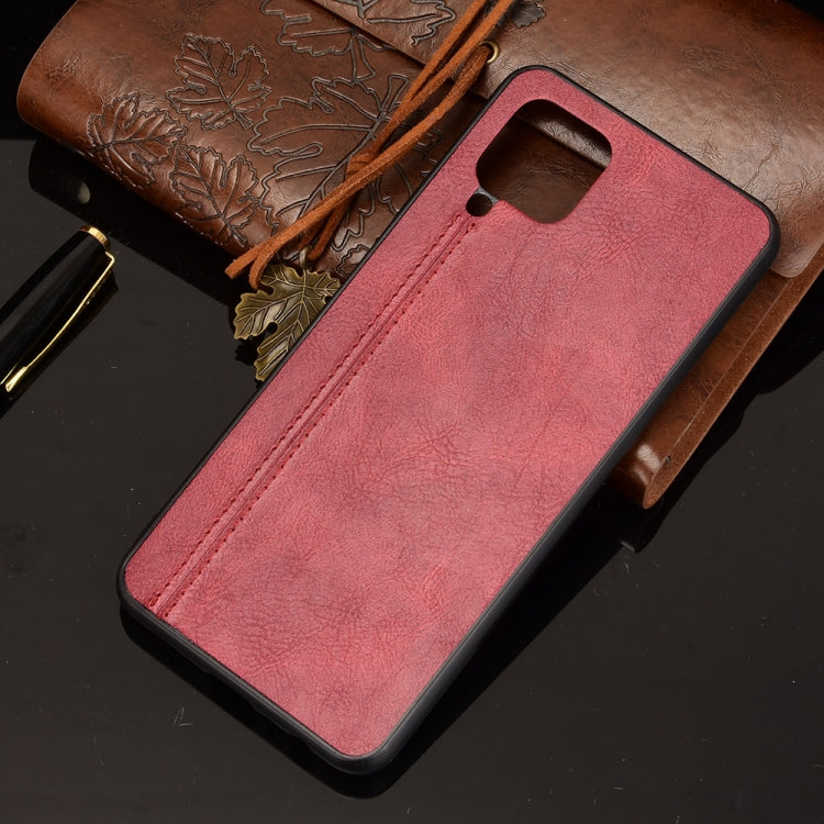 For Samsung Galaxy M32 4G Shockproof Sewing Cow Pattern Skin PC + PU + TPU Case(Black) by buy2fix