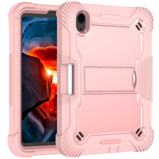 For iPad mini 2024 / mini 6 Silicone + PC Shockproof Protective Tablet Case with Holder(Rose Gold) - iPad mini 6 Cases by buy2fix | Online Shopping UK | buy2fix