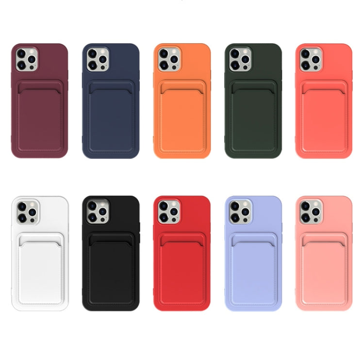 For iPhone 13 mini TPU + Flannel Lining Shockproof Case with Card Slots (Pink Orange) by buy2fix