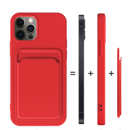 For iPhone 13 mini TPU + Flannel Lining Shockproof Case with Card Slots (Pink Orange) by buy2fix