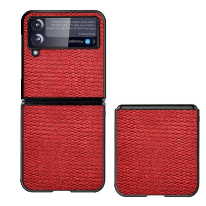 For Samsung Galaxy Z Flip3 5G Sea Sand Cloth Texture Shockproof PC+ TPU Protective Case(Red) by buy2fix