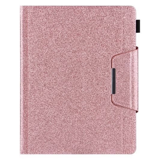 For iPad Pro 12.9 2022 / 2021 / 2020 / 2018 Glitter Powder Horizontal Flip Leather Tablet Case with Holder & Card Slot & Photo Frame & Wallet(Pink) - iPad Pro 12.9 (2022/2021) Cases by buy2fix | Online Shopping UK | buy2fix