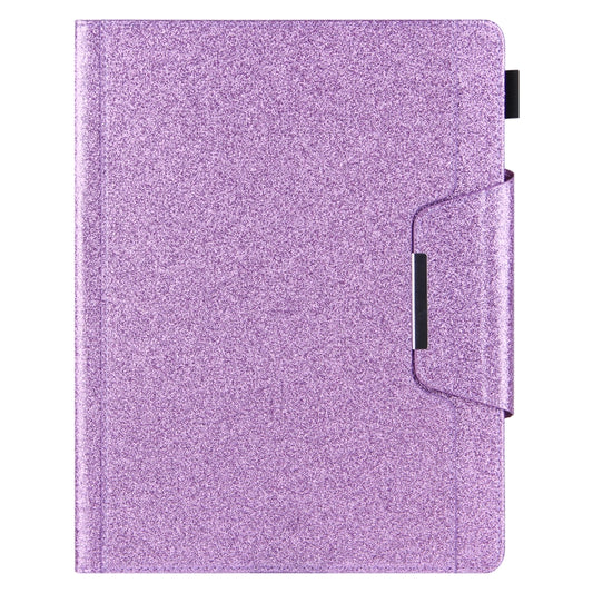 For iPad Pro 12.9 2022 / 2021 / 2020 / 2018 Glitter Powder Horizontal Flip Leather Tablet Case with Holder & Card Slot & Photo Frame & Wallet(Purple) - iPad Pro 12.9 (2022/2021) Cases by buy2fix | Online Shopping UK | buy2fix