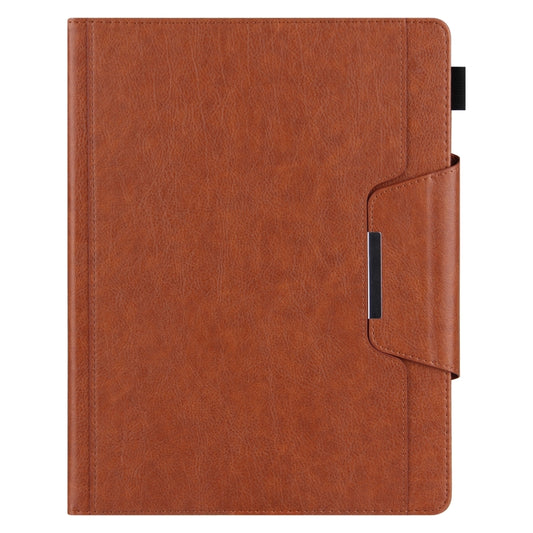 For iPad Pro 12.9 2022 / 2021 / 2020 / 2018 Solid Color Horizontal Flip Leather Tablet Case with Holder & Card Slot & Photo Frame & Wallet(Brown) - iPad Pro 12.9 (2022/2021) Cases by buy2fix | Online Shopping UK | buy2fix
