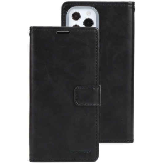 For iPhone 13 Pro Max GOOSPERY BLUE MOON Crazy Horse Texture Horizontal Flip Leather Case with Holder & Card Slot & Wallet (Black) - iPhone 13 Pro Max Cases by GOOSPERY | Online Shopping UK | buy2fix