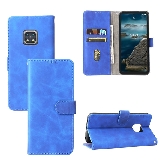 Solid Color Skin Feel Magnetic Buckle Horizontal Flip Calf Texture PU Leather Case with Holder & Card Slots & Wallet For Nokia XR20(Blue) by buy2fix