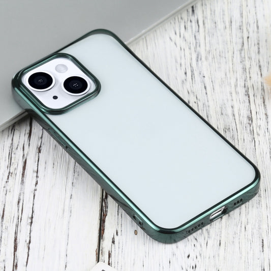 For iPhone 13 Ultra-thin Electroplating TPU Protective Case(Green) - iPhone 13 Cases by buy2fix | Online Shopping UK | buy2fix