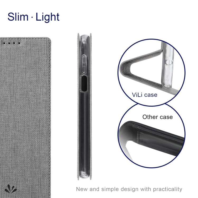 For OnePlus Nord N200 5G ViLi DMX Series Shockproof TPU + PU Leather Magnetic Attraction Horizontal Flip Case with Card Slot & Holder(Grey) - OnePlus Cases by ViLi | Online Shopping UK | buy2fix