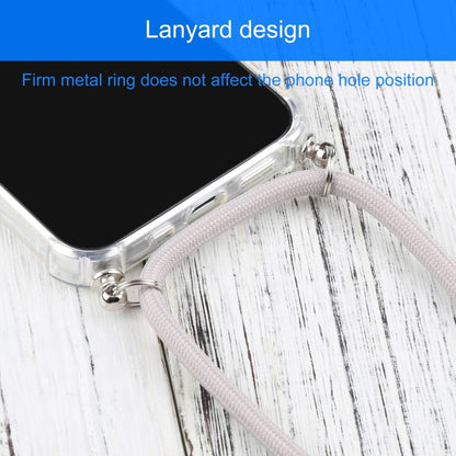For iPhone 13 mini Four-corner Shockproof Transparent TPU Protective Case with Lanyard (Apricot) by buy2fix