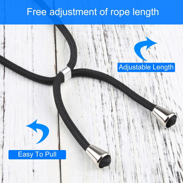 For iPhone 13 mini Four-corner Shockproof Transparent TPU Protective Case with Lanyard (Black) by buy2fix