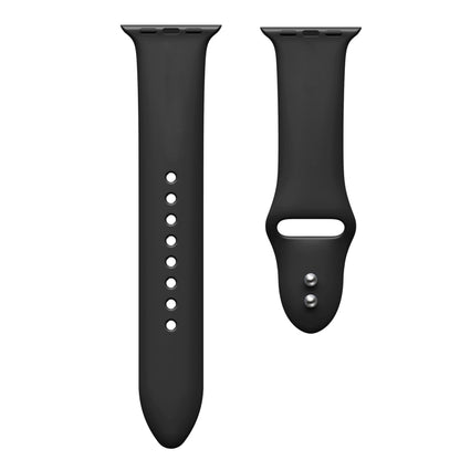Double Nail Silicone Strap Watch Band For Apple Watch Series 9&8&7 41mm / SE 3&SE 2&6&SE&5&4 40mm / 3&2&1 38mm(Black) by buy2fix