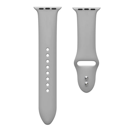 Double Nail Silicone Strap Watch Band For Apple Watch Series 9&8&7 41mm / SE 3&SE 2&6&SE&5&4 40mm / 3&2&1 38mm(Grey) by buy2fix