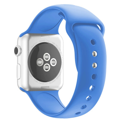 Double Nail Silicone Strap Watch Band For Apple Watch Series 9&8&7 41mm / SE 3&SE 2&6&SE&5&4 40mm / 3&2&1 38mm(Blue) by buy2fix