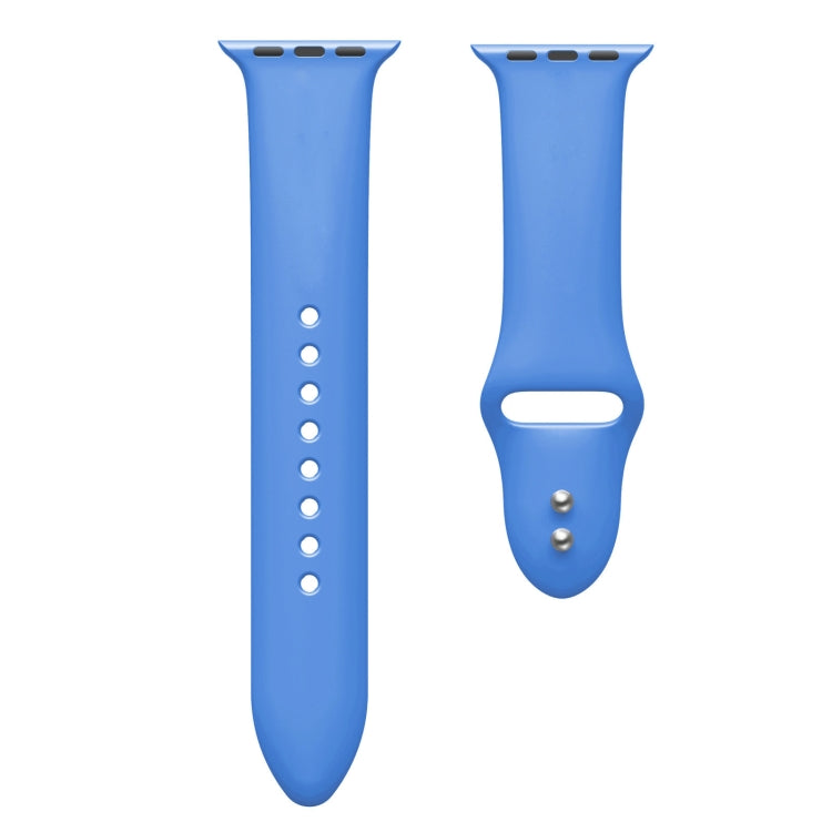 Double Nail Silicone Strap Watch Band For Apple Watch Series 9&8&7 41mm / SE 3&SE 2&6&SE&5&4 40mm / 3&2&1 38mm(Blue) by buy2fix