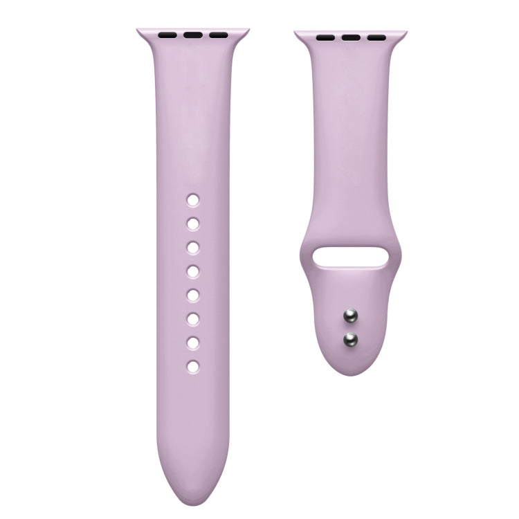 Double Nail Silicone Strap Watch Band For Apple Watch Series 9&8&7 41mm / SE 3&SE 2&6&SE&5&4 40mm / 3&2&1 38mm(Lavender) by buy2fix