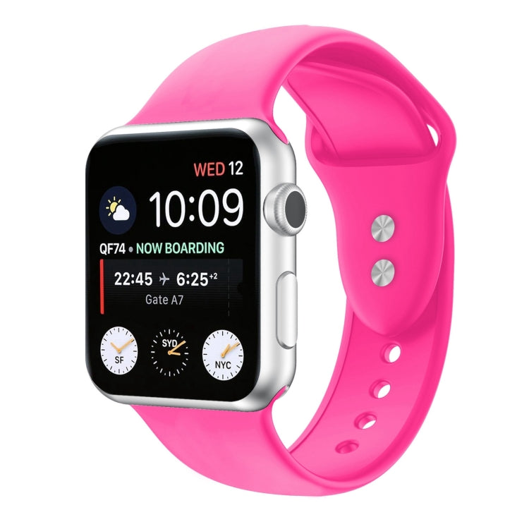 Double Nail Silicone Strap Watch Band For Apple Watch Ultra 49mm&Watch Ultra 2 49mm / Series 9&8&7 45mm / SE 3&SE 2&6&SE&5&4 44mm / 3&2&1 42mm(Pink) by buy2fix