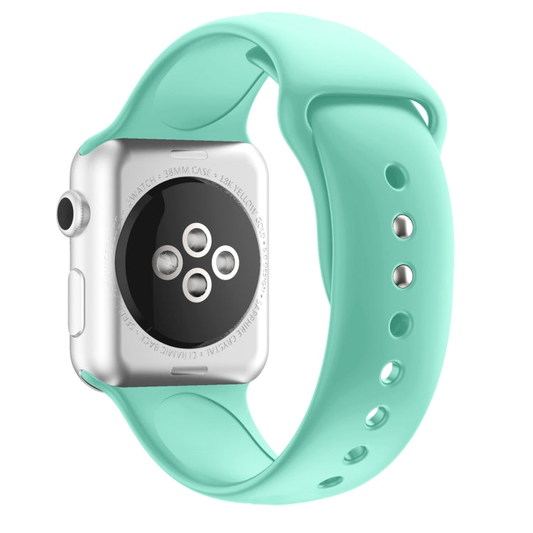 Double Nail Silicone Strap Watch Band For Apple Watch Ultra 49mm&Watch Ultra 2 49mm / Series 9&8&7 45mm / SE 3&SE 2&6&SE&5&4 44mm / 3&2&1 42mm(Mint Green) by buy2fix
