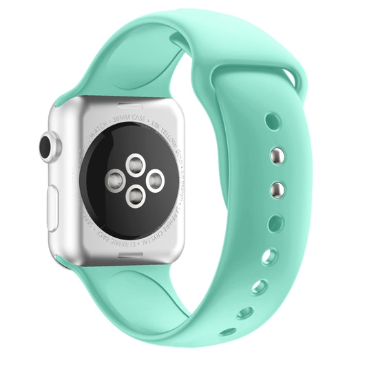 Double Nail Silicone Strap Watch Band For Apple Watch Ultra 49mm&Watch Ultra 2 49mm / Series 9&8&7 45mm / SE 3&SE 2&6&SE&5&4 44mm / 3&2&1 42mm(Mint Green) by buy2fix
