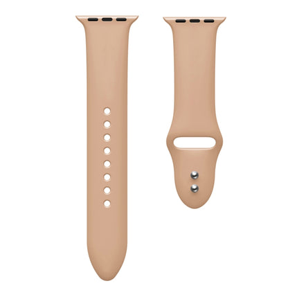 Double Nail Silicone Strap Watch Band For Apple Watch Ultra 49mm&Watch Ultra 2 49mm / Series 9&8&7 45mm / SE 3&SE 2&6&SE&5&4 44mm / 3&2&1 42mm(Walnut Brown) by buy2fix