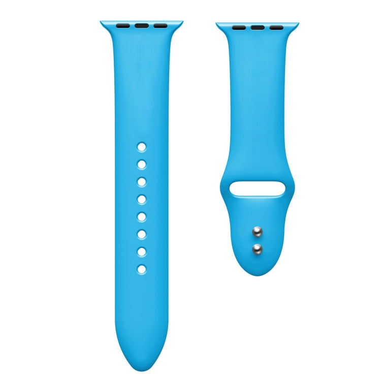 Double Nail Silicone Strap Watch Band For Apple Watch Ultra 49mm&Watch Ultra 2 49mm / Series 9&8&7 45mm / SE 3&SE 2&6&SE&5&4 44mm / 3&2&1 42mm(Blue) by buy2fix