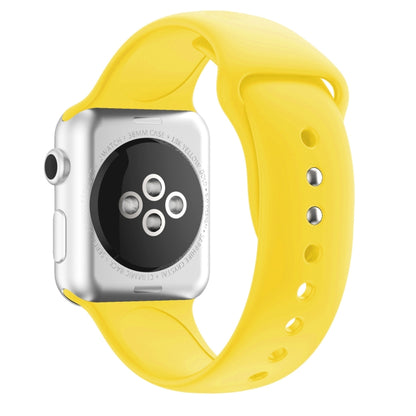 Double Nail Silicone Strap Watch Band For Apple Watch Ultra 49mm&Watch Ultra 2 49mm / Series 9&8&7 45mm / SE 3&SE 2&6&SE&5&4 44mm / 3&2&1 42mm(Yellow) by buy2fix