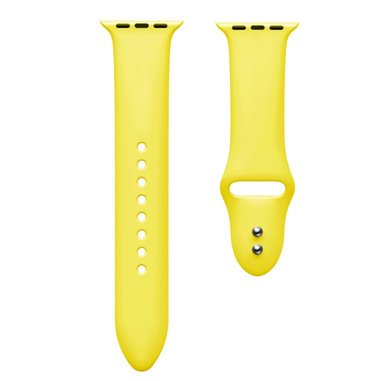 Double Nail Silicone Strap Watch Band For Apple Watch Ultra 49mm&Watch Ultra 2 49mm / Series 9&8&7 45mm / SE 3&SE 2&6&SE&5&4 44mm / 3&2&1 42mm(Yellow) by buy2fix